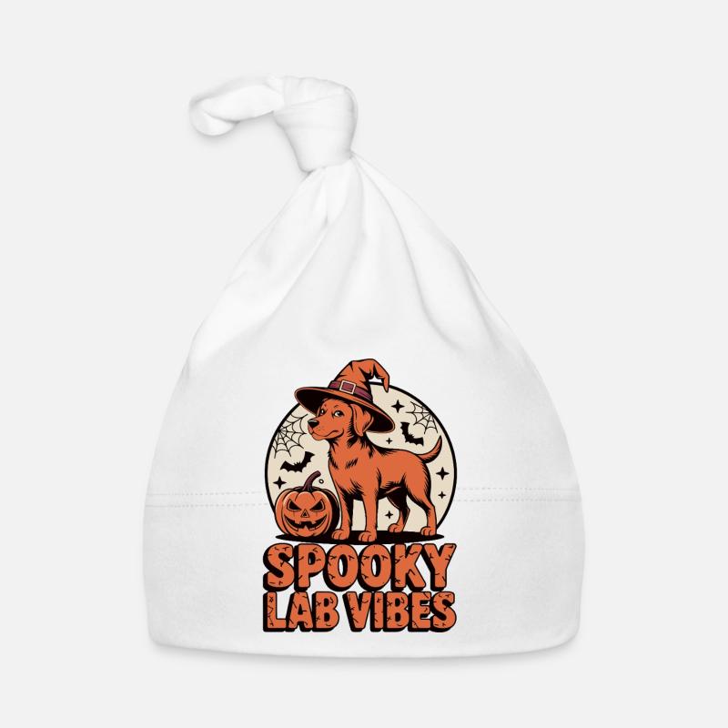 Spooky Foxred Labrador Halloween Organic Baby Cap