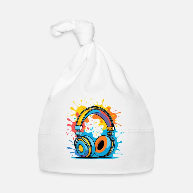 Bunte Kopfhörer Splash Design Baby Bio-Mütze