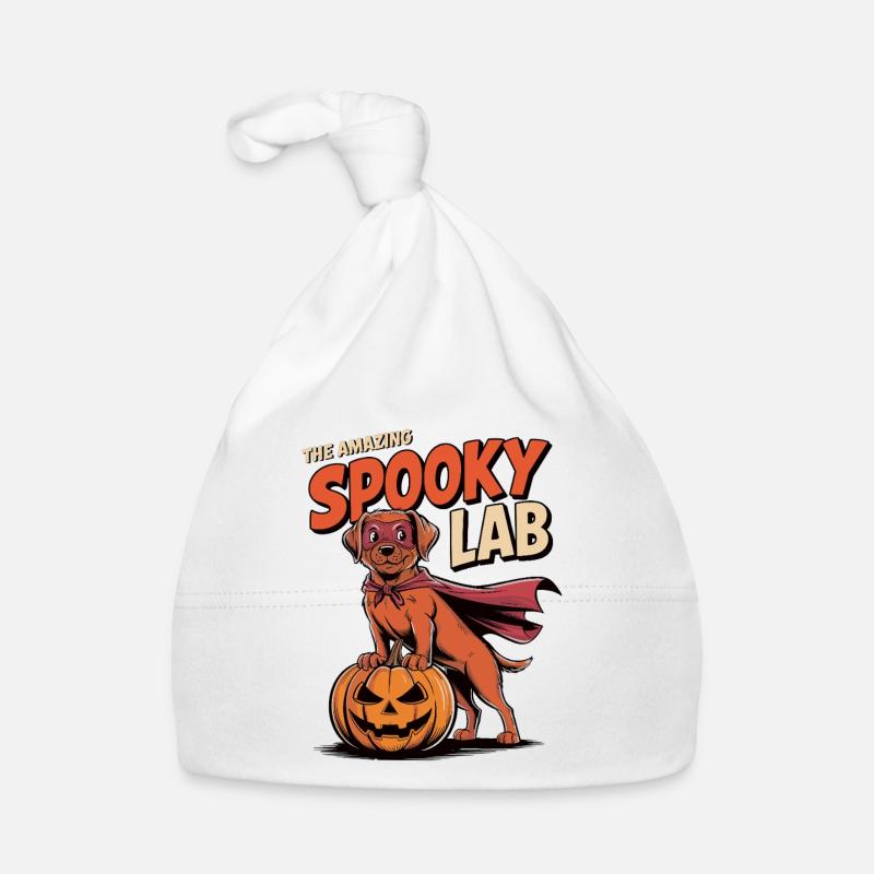 Haunted Foxred Lab Halloween Dog Organic Baby Cap