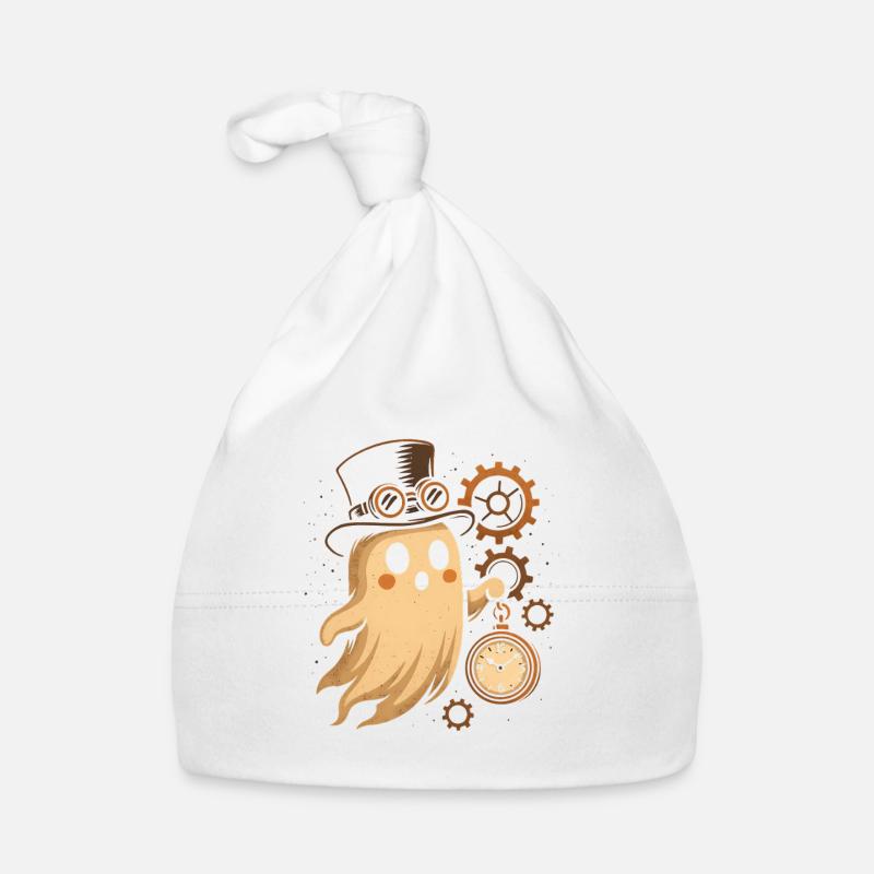 Steampunk Ghost Clockwork Organic Baby Cap