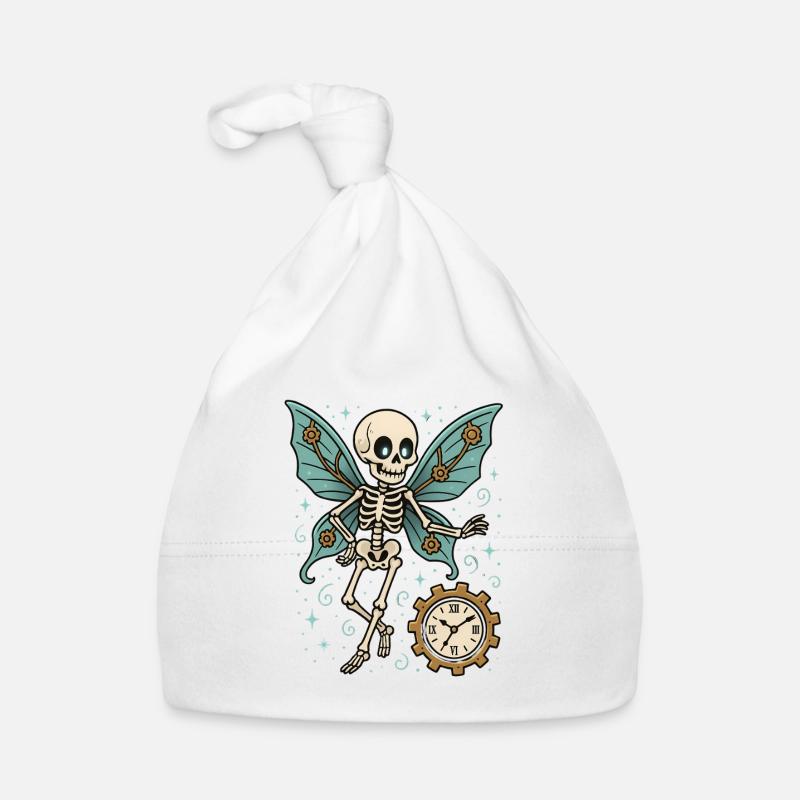Skelet sommerfugle bevægelse Babyhue af økologisk bomuld
