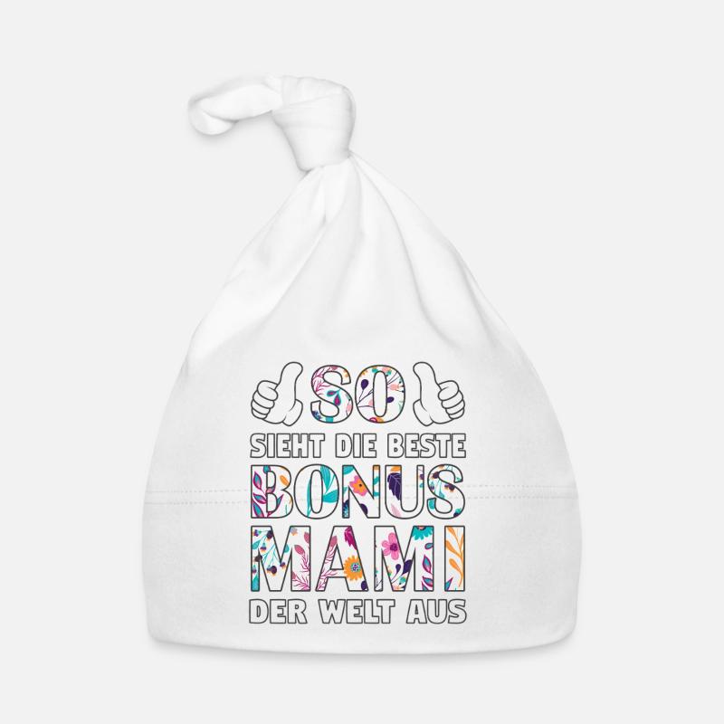Bonus Mami beste Mama Mutter Muttertag Geschenk Baby Bio-Mütze