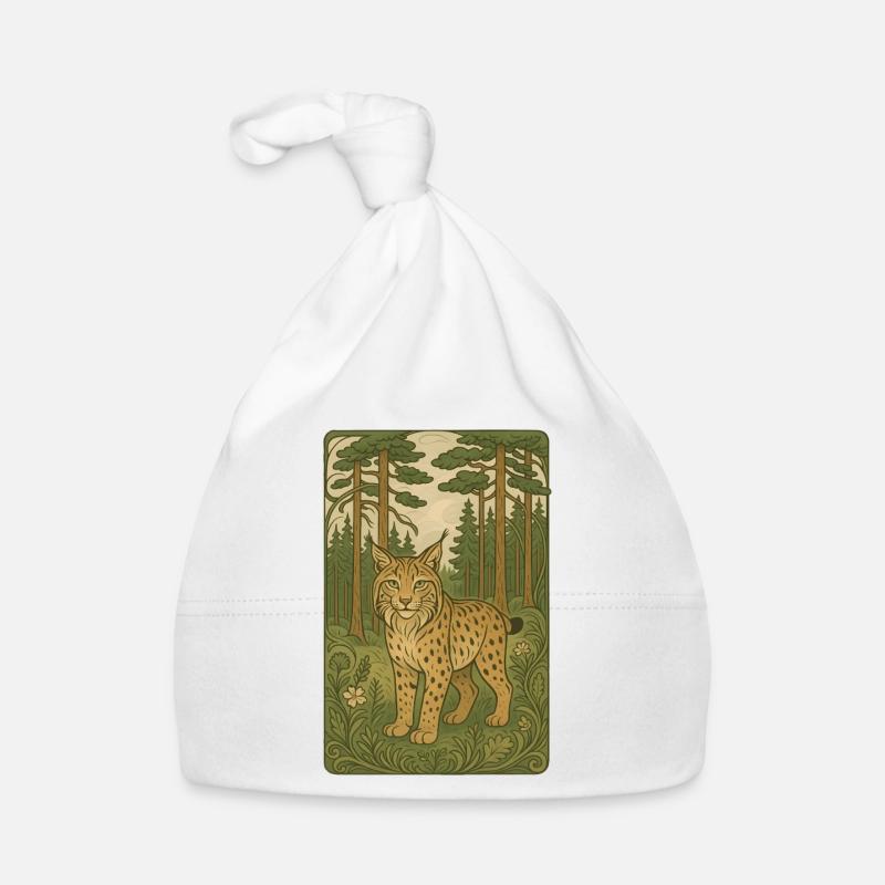 Lynx polonais dans le style folklorique de la forêt Bonnet bio Bébé