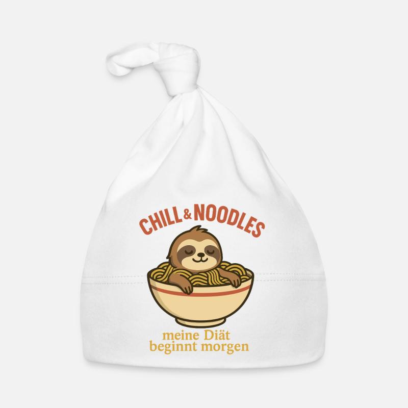 Chill Noodles Sloth Design Bonnet bio Bébé