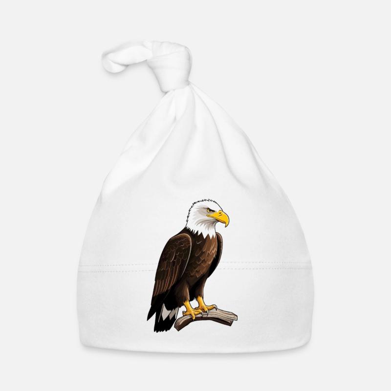 Imperial eagle on branch Organic Baby Cap