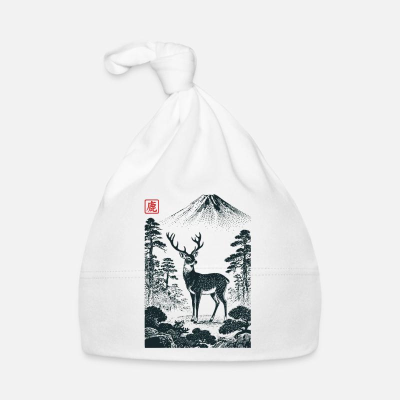 Mystischer Hirsch mit Hanko Stempel Baby Bio-Mütze