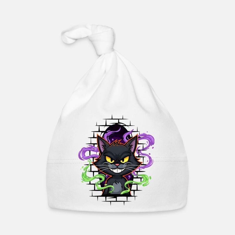 Graffiti Cat Neon Organic Baby Cap