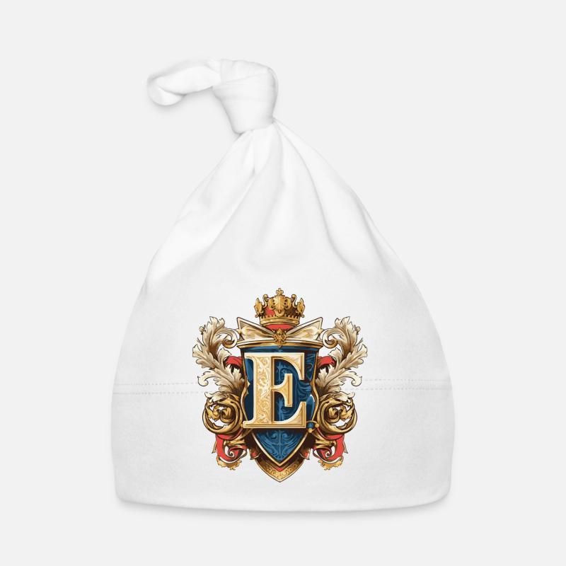 E Buchstabe Name Krone Baby Bio-Mütze