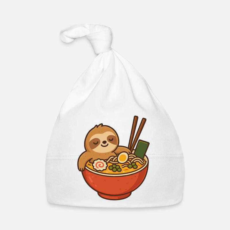 Faultier Ramen Kuscheldesign Baby Bio-Mütze