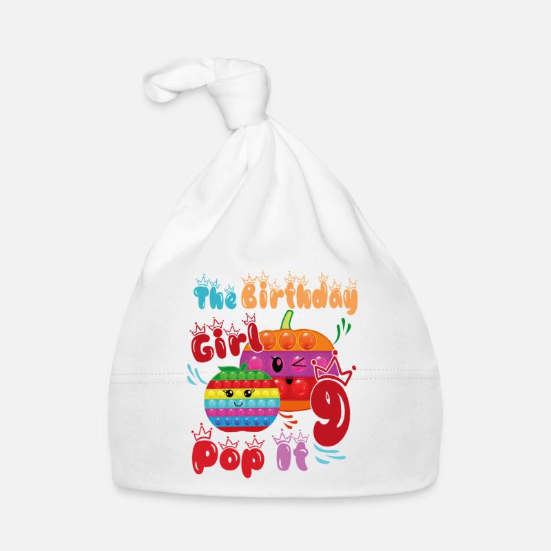 Das Geburtstagskind Pop It9 Baby Bio-Mütze