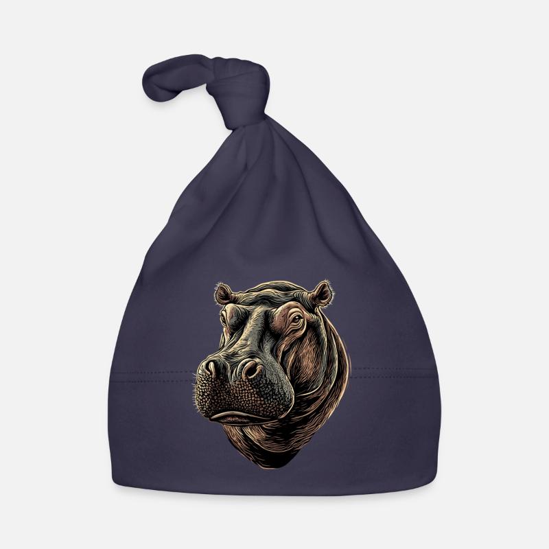 Nilpferd Flusspferd Mama Hippopotamus Cooles Hippo Bonnet bio Bébé