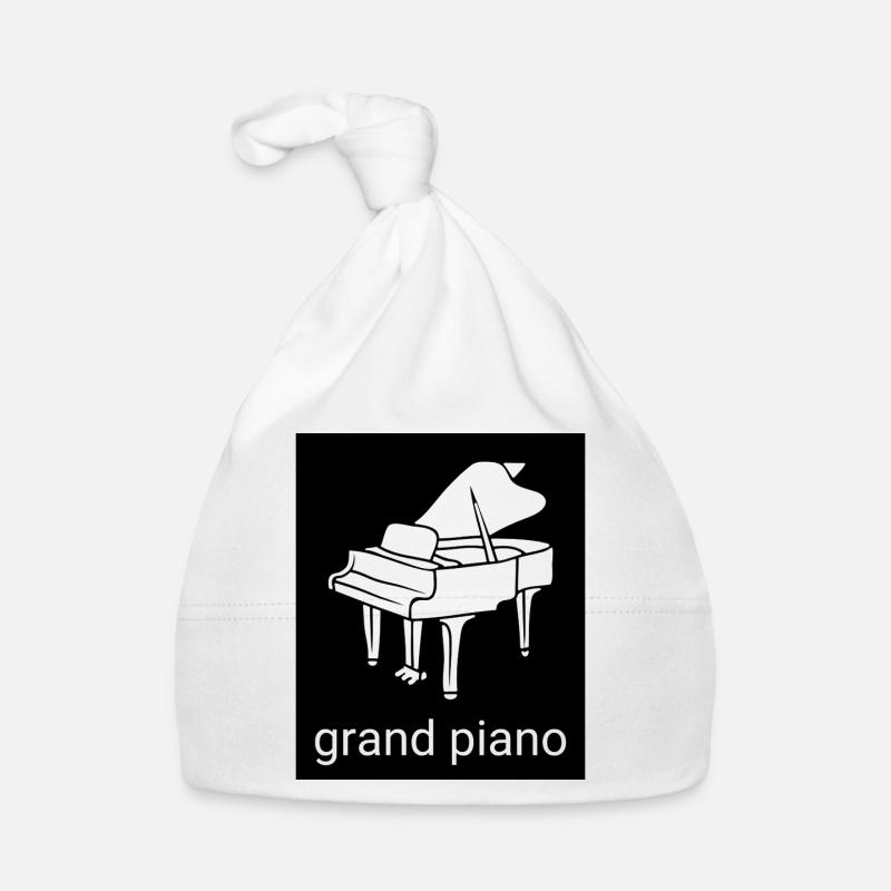 Großes Klavier Silhouette Baby Bio-Mütze