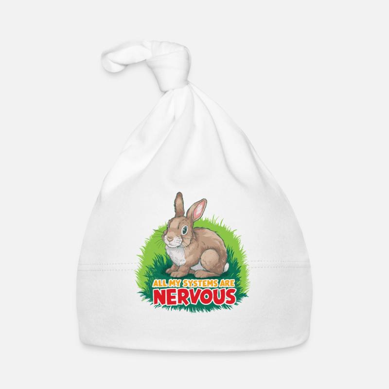 Nervous Rabbit: System Joke Organic Baby Cap