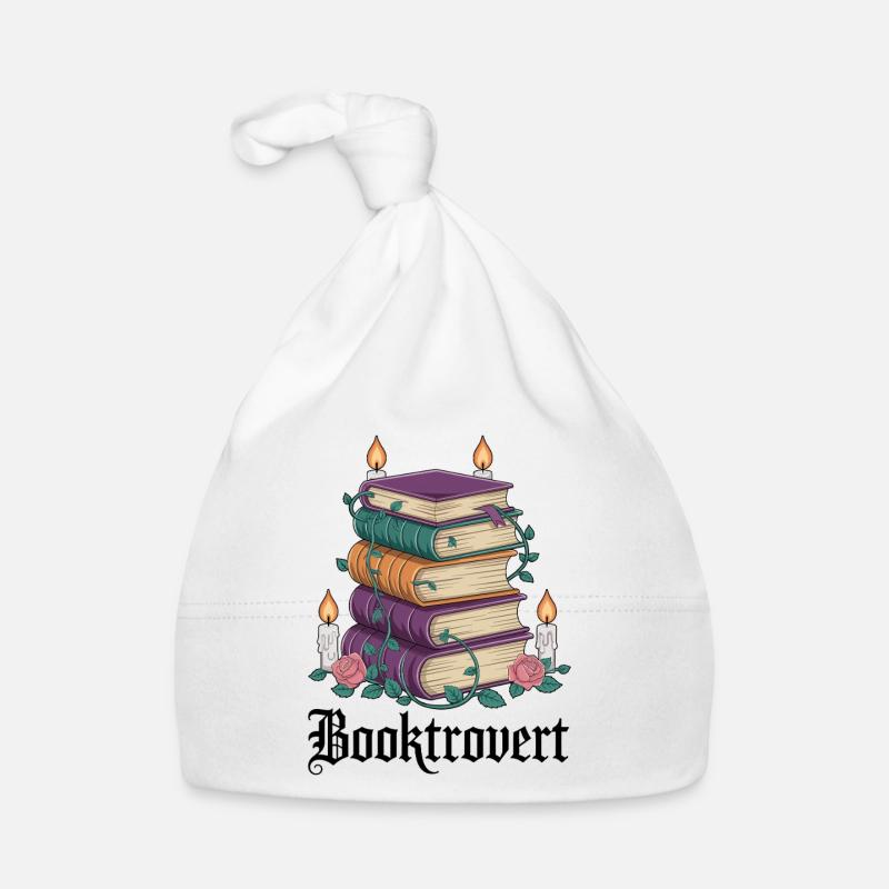 Reading Magic Stack of Books with Candles Organic Baby Cap