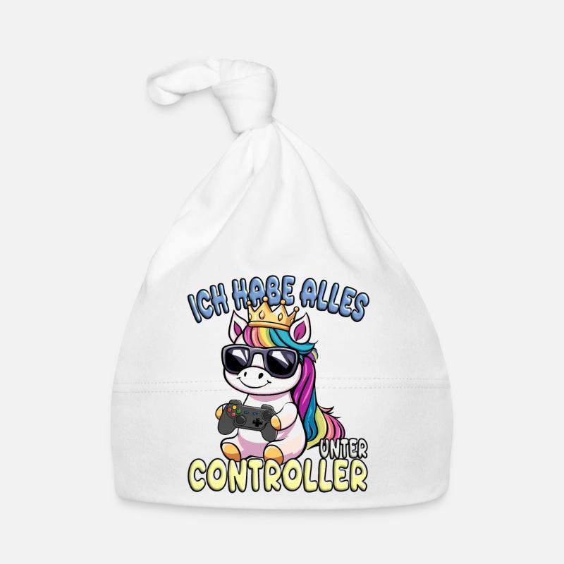 Einhorn Krone controller gaming Baby Bio-Mütze
