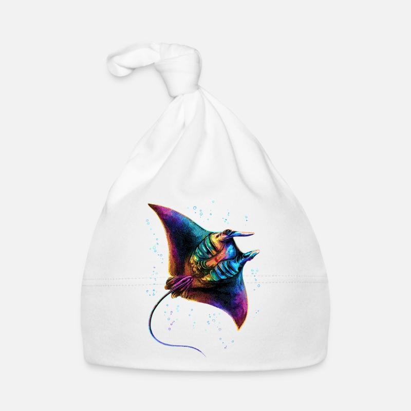Manta Rochen Teufelsrochen Stachelrochen Taucher Baby Bio-Mütze