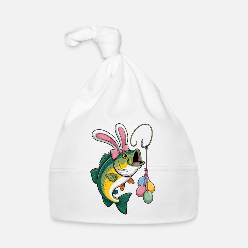 Art du poisson-lapin de pêche de Pâques Bonnet bio Bébé