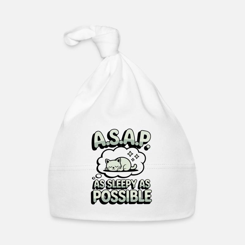ASAP Sleep Cat Dessin animé Bonnet bio Bébé