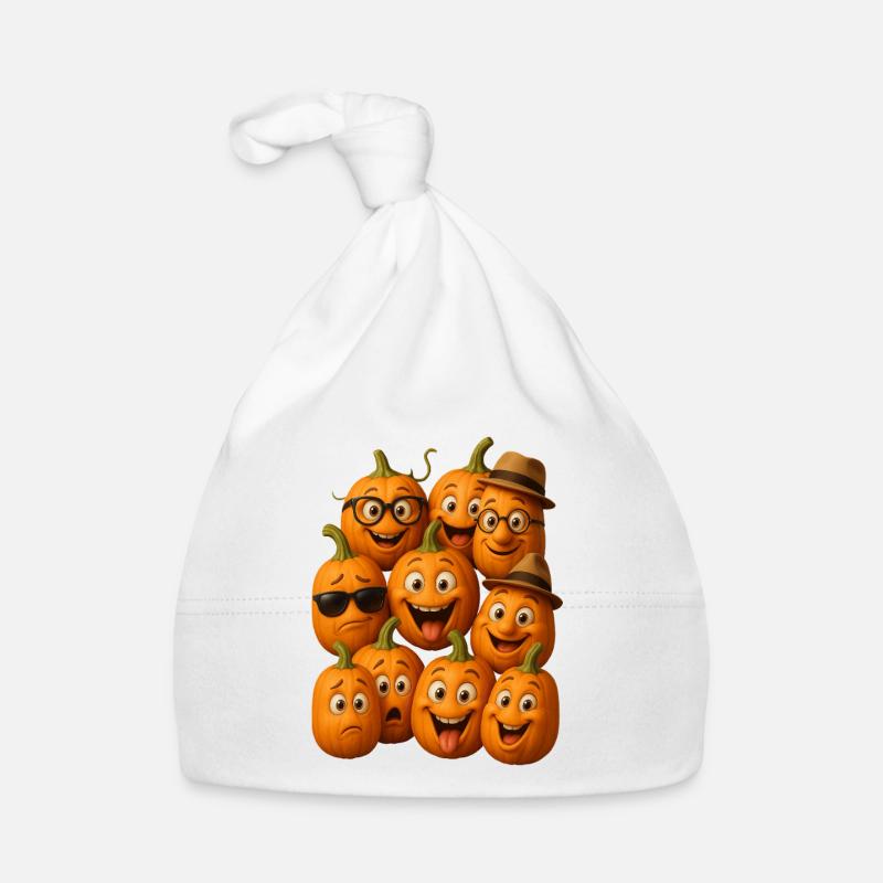 Pumpkin Faces Parade Organic Baby Cap