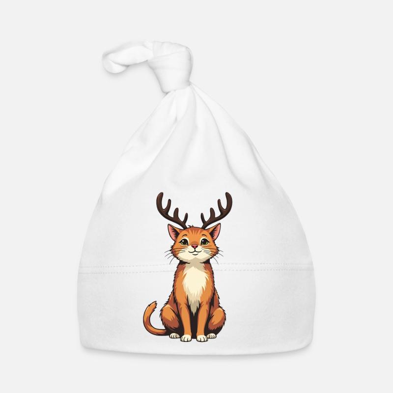 Rentierkatze Baby Bio-Mütze