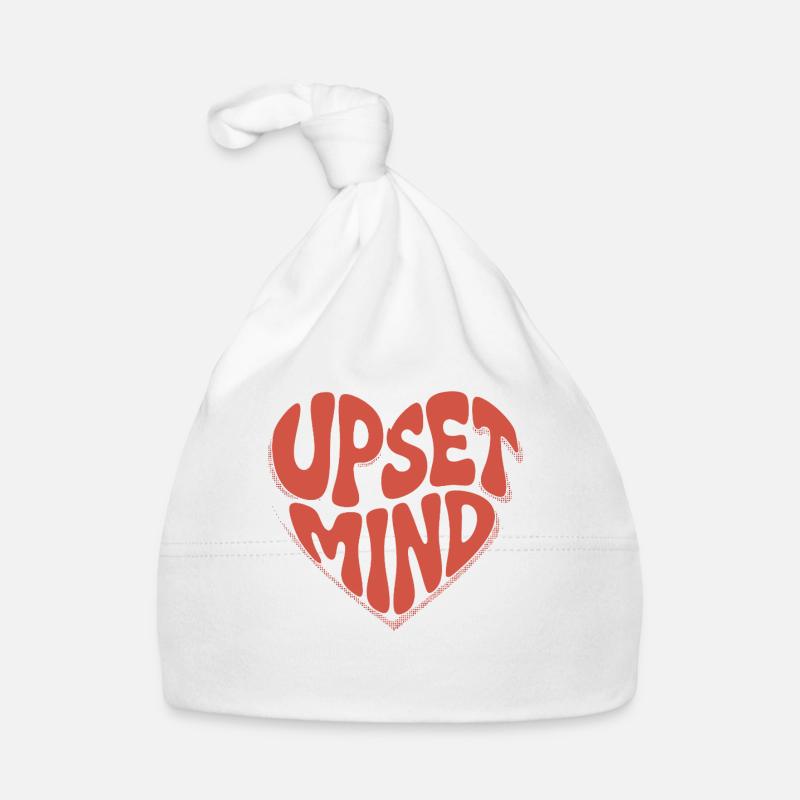 Upset Mind – Retro Herz Design Bonnet bio Bébé