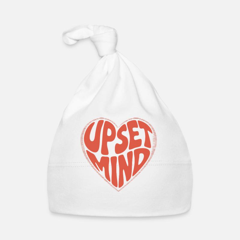 Upset Mind – Retro Herz Design Bonnet bio Bébé