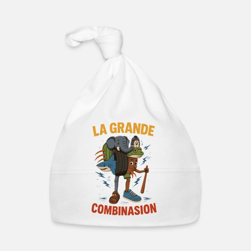 Combinasion La Grande Combinaison Italienne Brainrot - Bonnet bio Bébé - blanc
