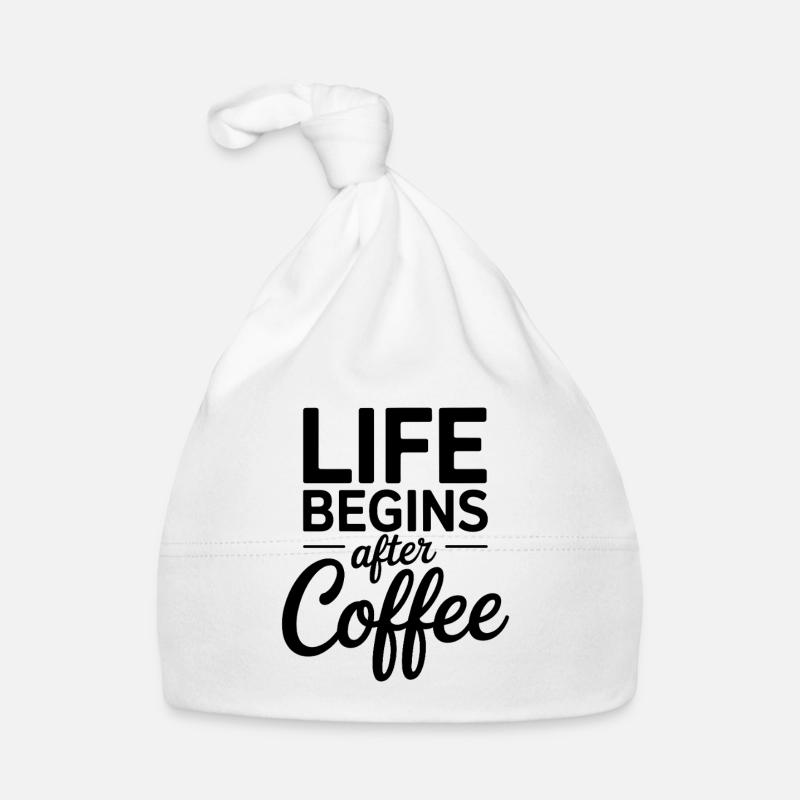 Life Begins After Coffee Kaffeetrinker Cafe Kaffee Baby Bio-Mütze