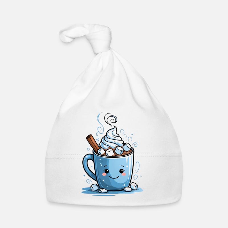 Cozy cocoa mug with marshmallows Organic Baby Cap