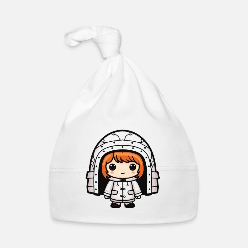 Winter Eskimo Iglu Comic Baby Bio-Mütze