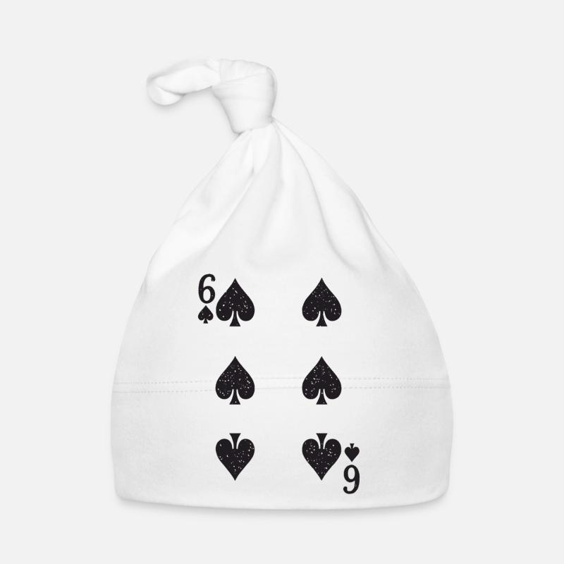Six Spades Nine Spades Pattern Organic Baby Cap