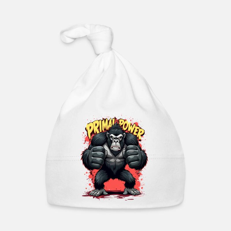 Primal Power Gorila Print Organic Baby Cap