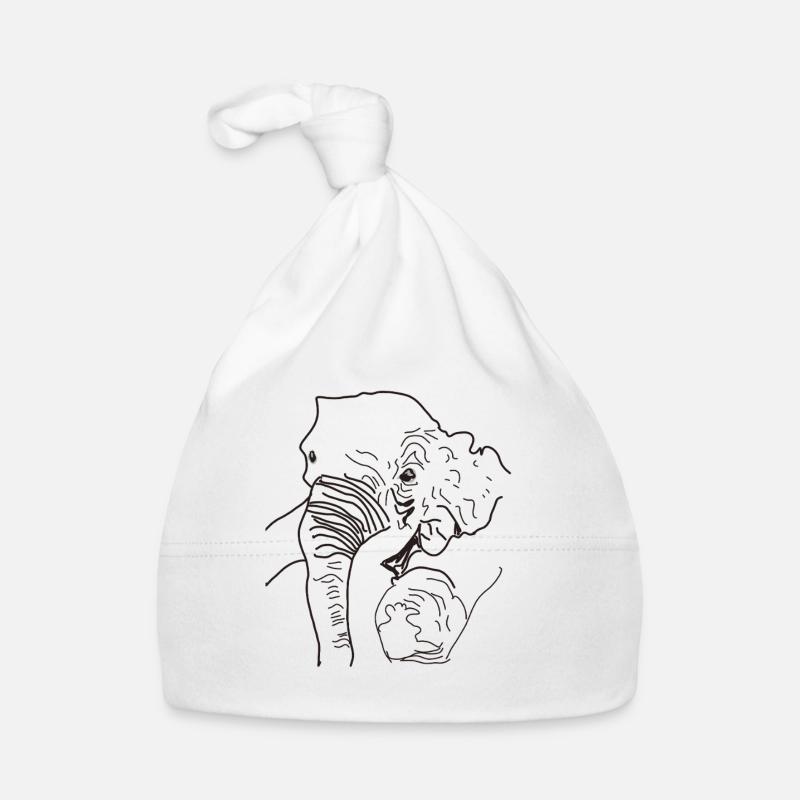 Elephant found Thailand Organic Baby Cap