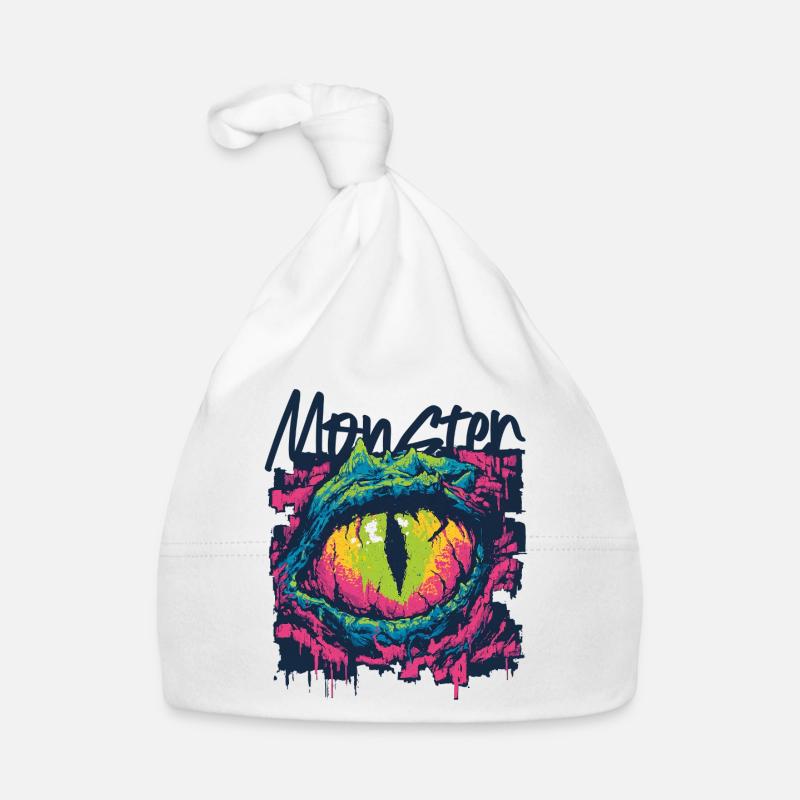 Neon-Drachenaugen-Graffiti Baby Bio-Mütze
