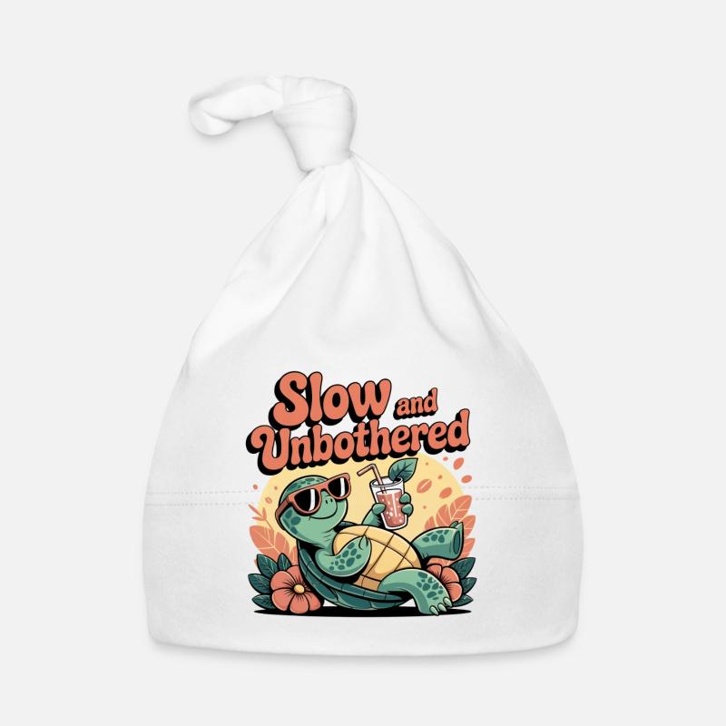 Turtle Humor – Slow and Unbothered Organic Baby Cap