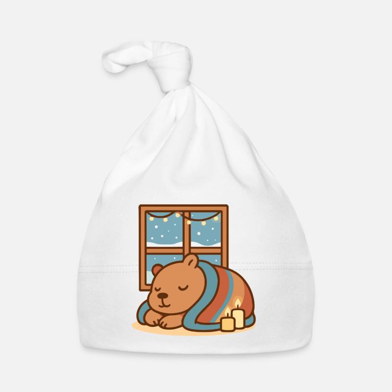 Le capybara se blottit en hiver Bonnet bio Bébé