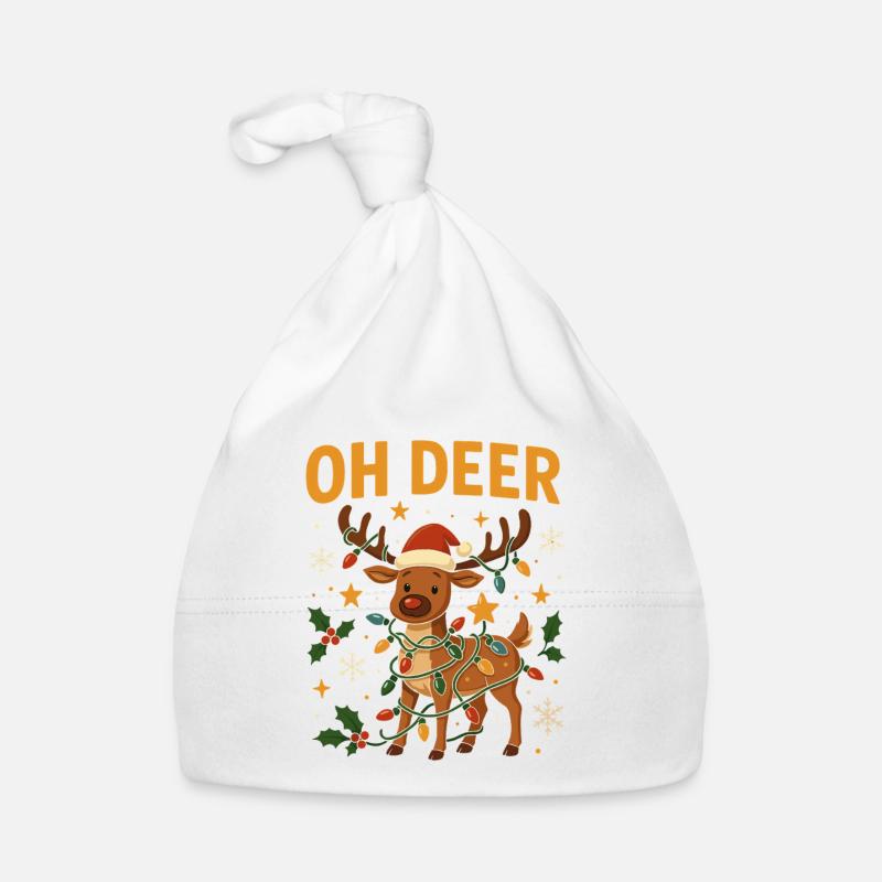 Conception de Noël de renne mignon Bonnet bio Bébé