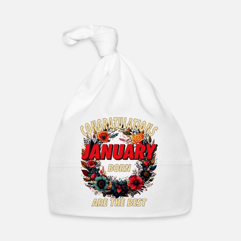 CONGRATULATIONS JANUARY Organic Baby Cap