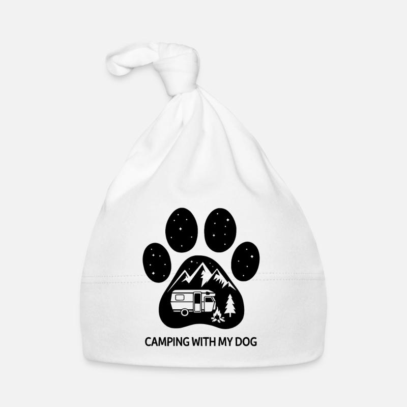 Camping avec mon chien Citation Bonnet bio Bébé