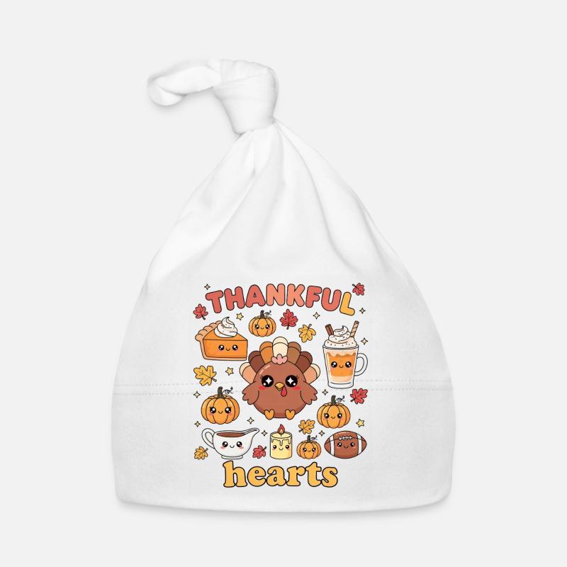 Coeurs reconnaissants Mignon Dinde Automne Bonnet bio Bébé
