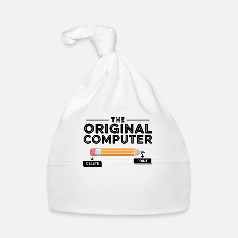 Der Original Computer – Bleistift Delete & Print Baby Bio-Mütze