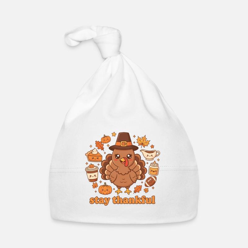 Impression festive de dinde reconnaissante Bonnet bio Bébé