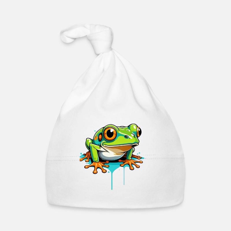 Frosch Graffiti Neon Splash Baby Bio-Mütze