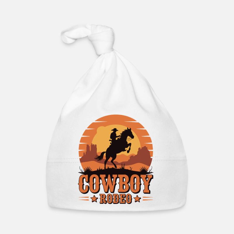 Rodéo de cow-boy - Wild West Sunset Design Bonnet bio Bébé