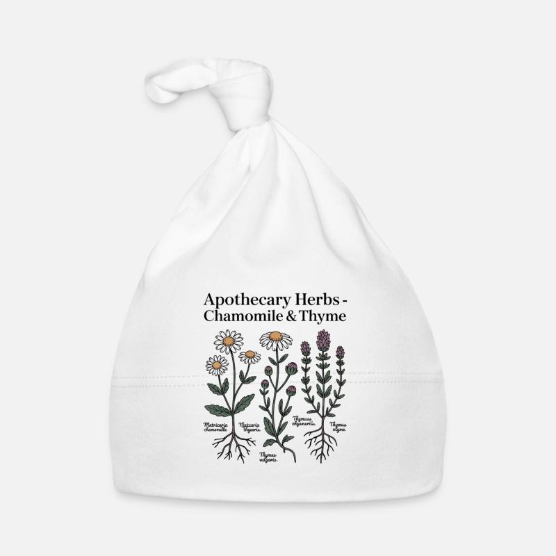 Chamomile & Thyme Medicinal Plants Organic Baby Cap