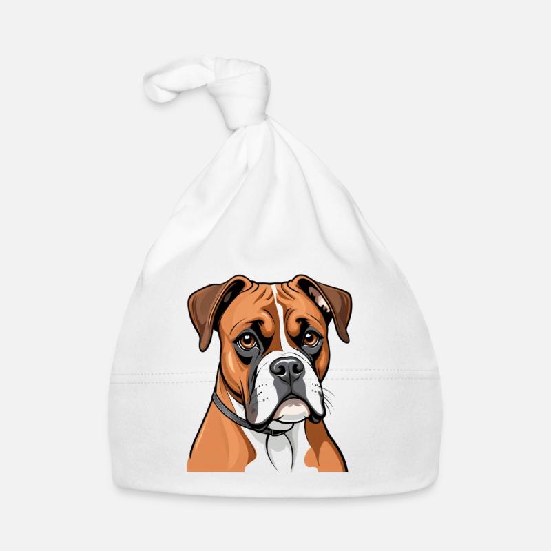 Portrait de boxeur Bonnet bio Bébé