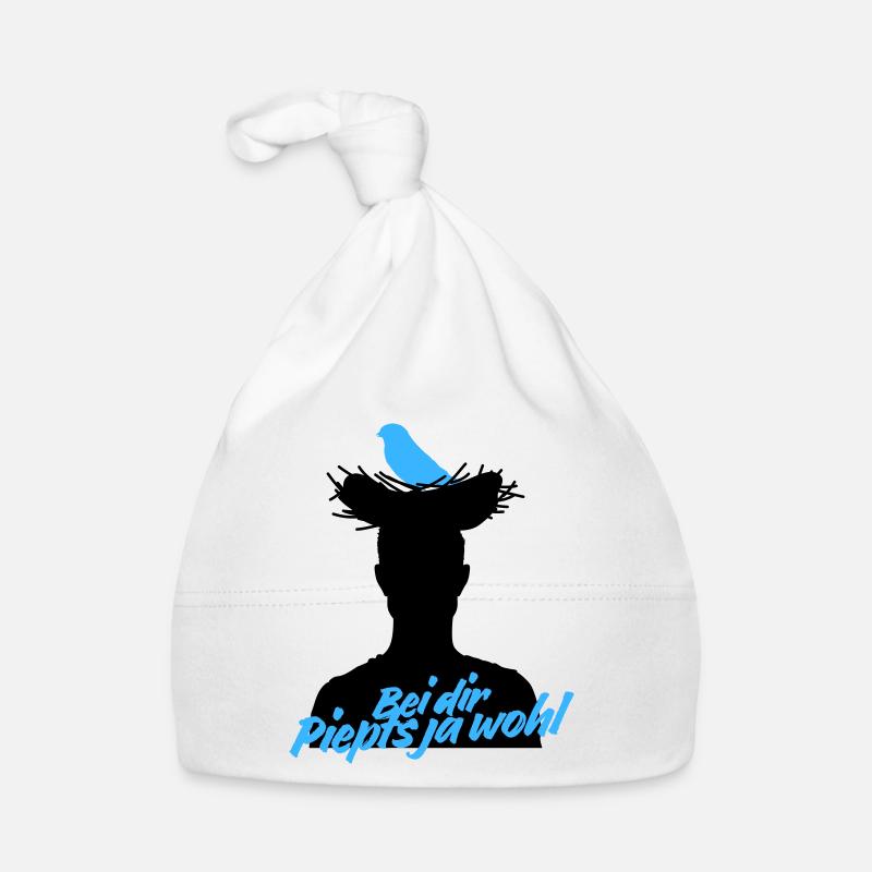 Bei dir piepts ja wohl – Vogel Spruch Baby Bio-Mütze