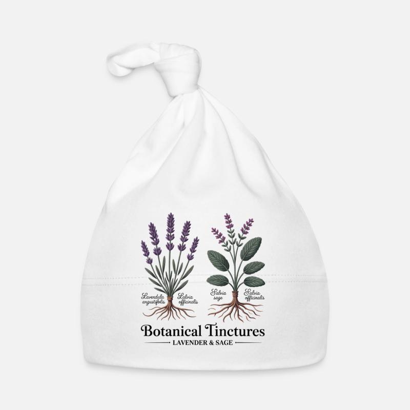 Lavender & Sage - Botanical Medicinal Herbs Organic Baby Cap