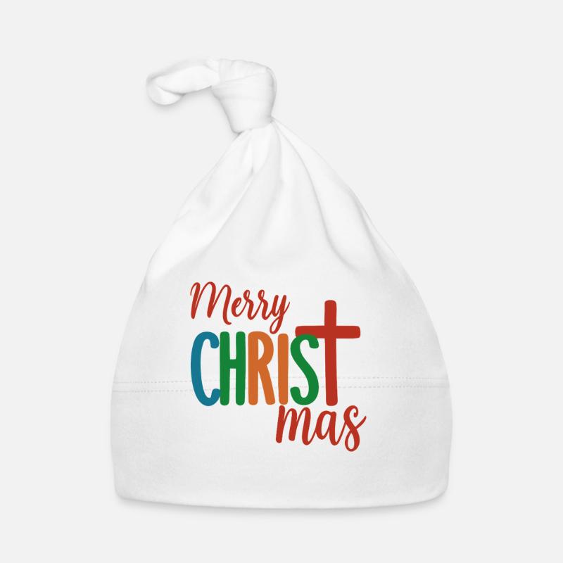 Croix colorée Noël Design Joyeux Noël Bonnet bio Bébé