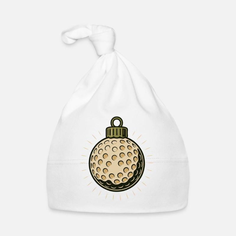 Lustiges Golf-Weihnachtskugel-Design Baby Bio-Mütze